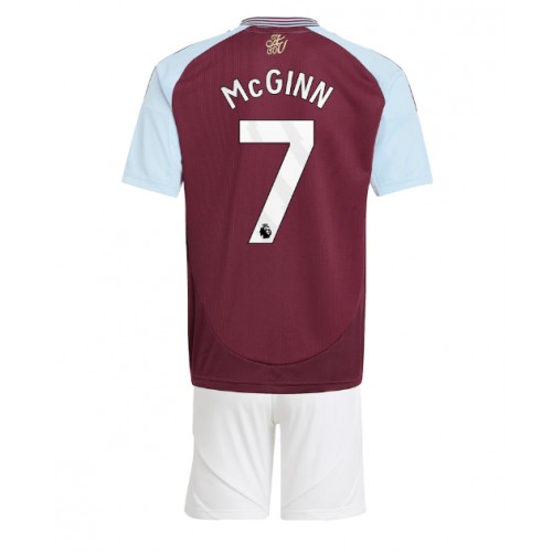 Aston Villa John McGinn #7 Domaci Dres za djecu 2024-25 Kratak Rukav (+ Kratke hlače)